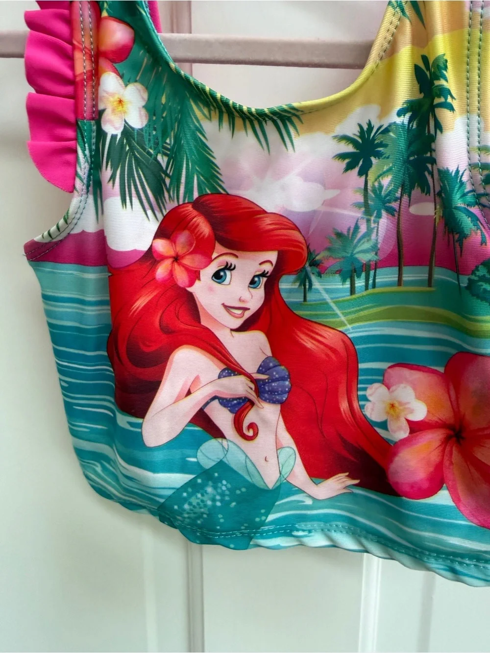NWOT Disney Princess Ariel Little Mermaid Tank Top Bathing Suit Swim Bikini